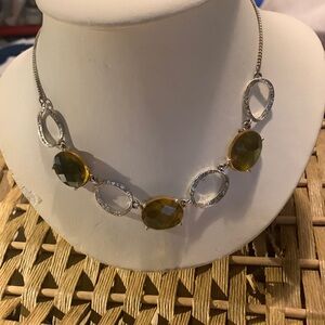 3 for $20 Avon vintage 16” necklace. Greenish yellow gems